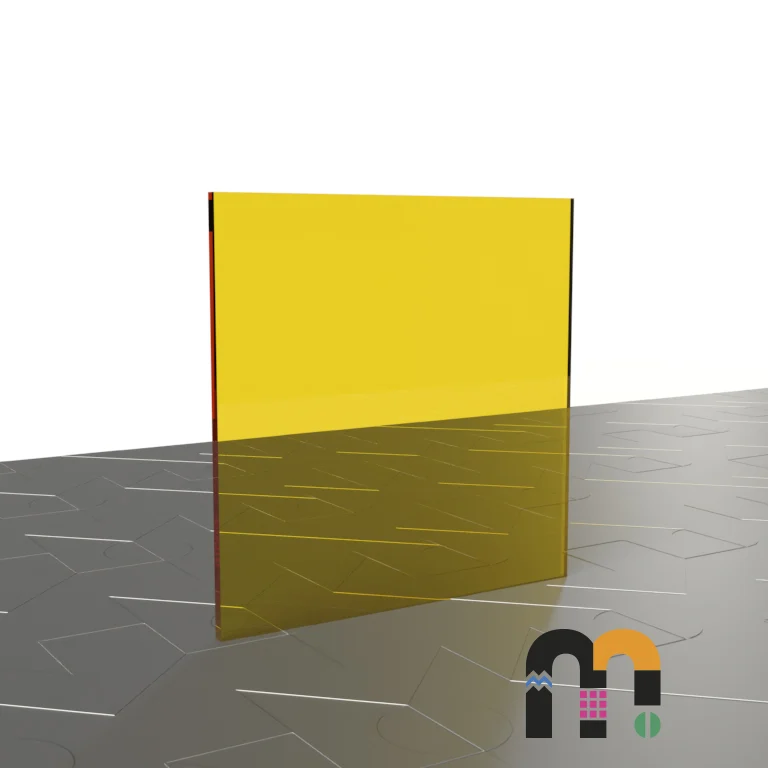 Plancha de metacrilato amarillo transparente 1C33
