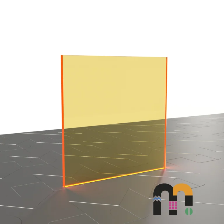 Plancha de metacrilato naranja fluorescente 2C01