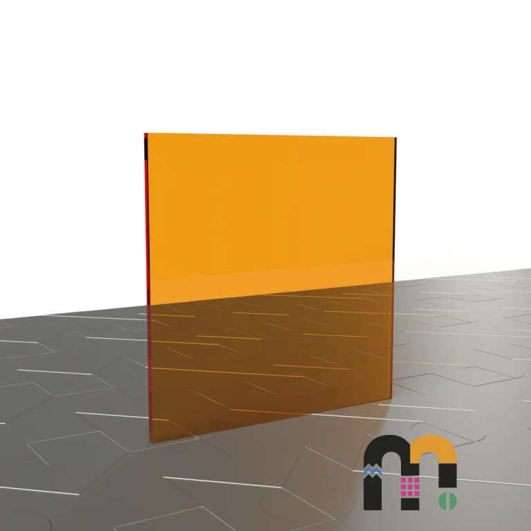 Plancha de metacrilato naranja transparente 2C04