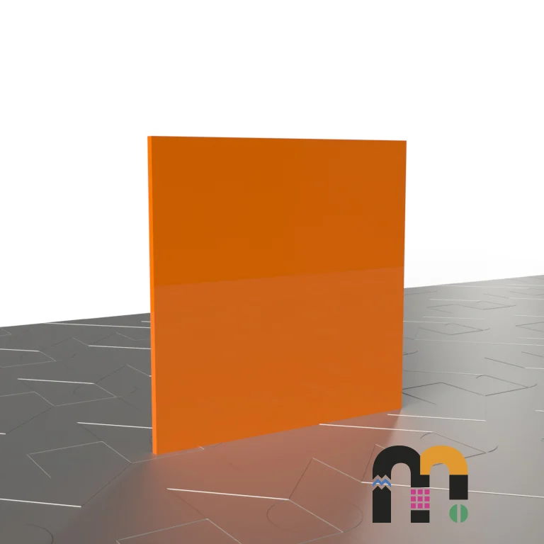 Plancha de metacrilato naranja opaco 2H02