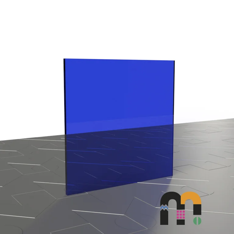 Plancha de metacrilato azul oscuro transparente 5C01