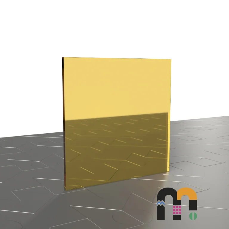 Metacrilato espejo dorado